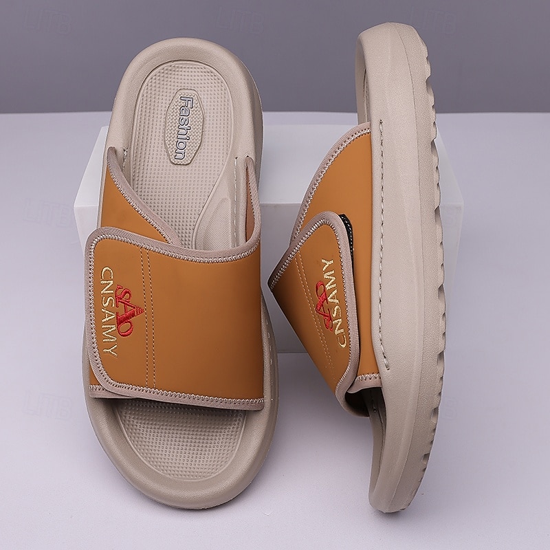 Men's Adjustable Slide Sandals - Comfortable Non-Slip Lightweight Casual Slippers for Indoor and Outdoor Use4