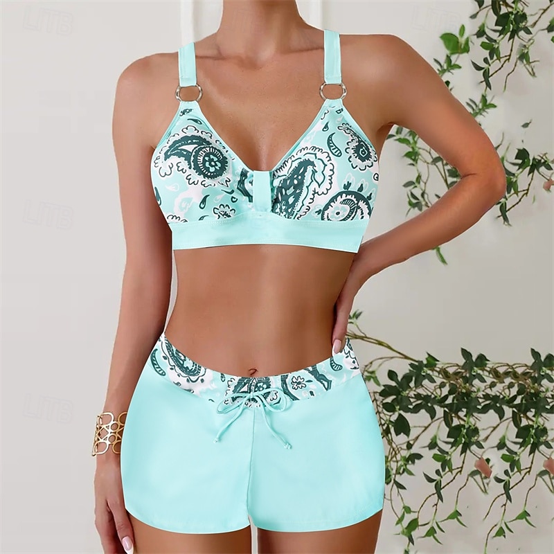 Women's Tankini Two Piece Swimsuit V Neck Open Back Swimwear Swimwear Black Pink Breathable Quick Dry Lightweight Sleeveless - Swimming Surfing Beach Summer Spring2