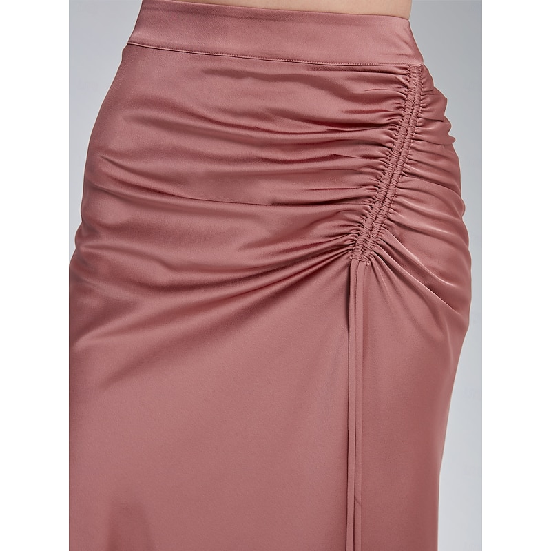 Ruched Midi Skirt3