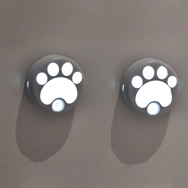 Cat LED Night Light USB Rechargeable with Motion Sensor, Dimmable Desk Lamp for Bedroom, Bedside, Kitchen, Closet and Stairs 1pc2