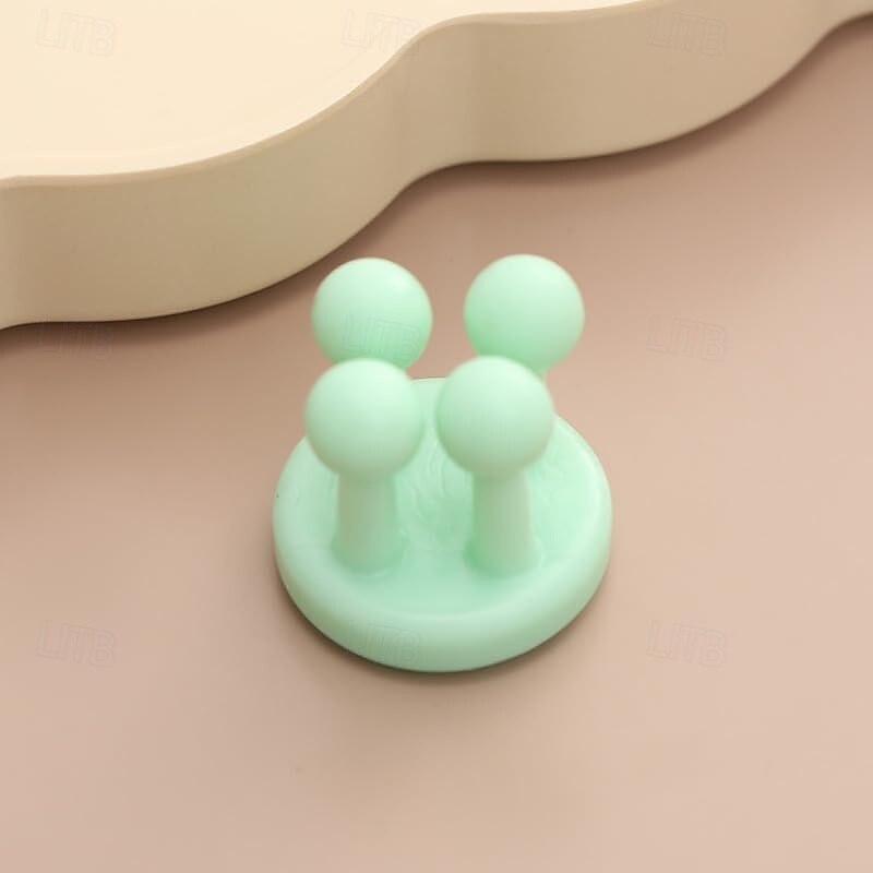 1-Pack Silicone Toothbrush Holders - Multi-Function Waterproof Self-Adhesive Wall Hooks for Bathroom, Kitchen, Living Room, and Office4