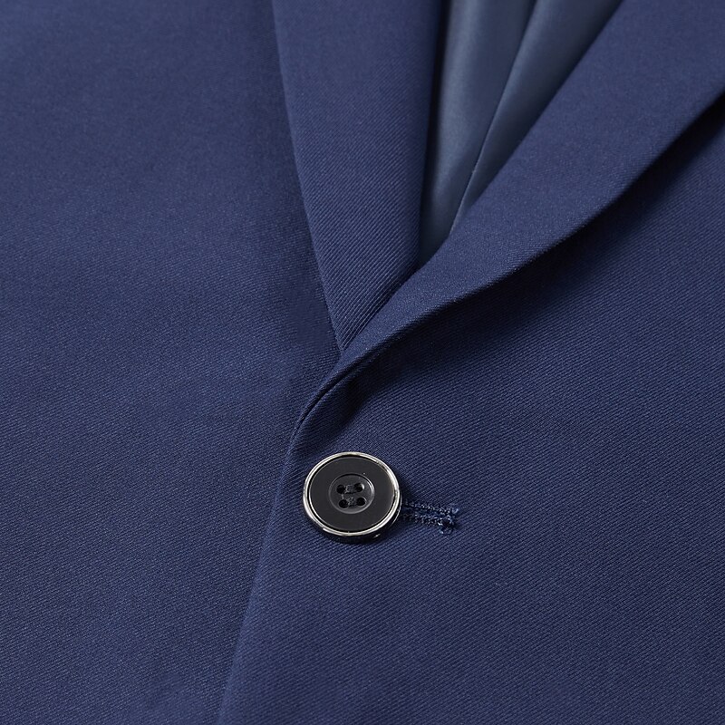 Men's Wedding Suits Notch Black Burgundy Solid Colored Slim Fit 3 Piece Single Breasted Two-buttons4