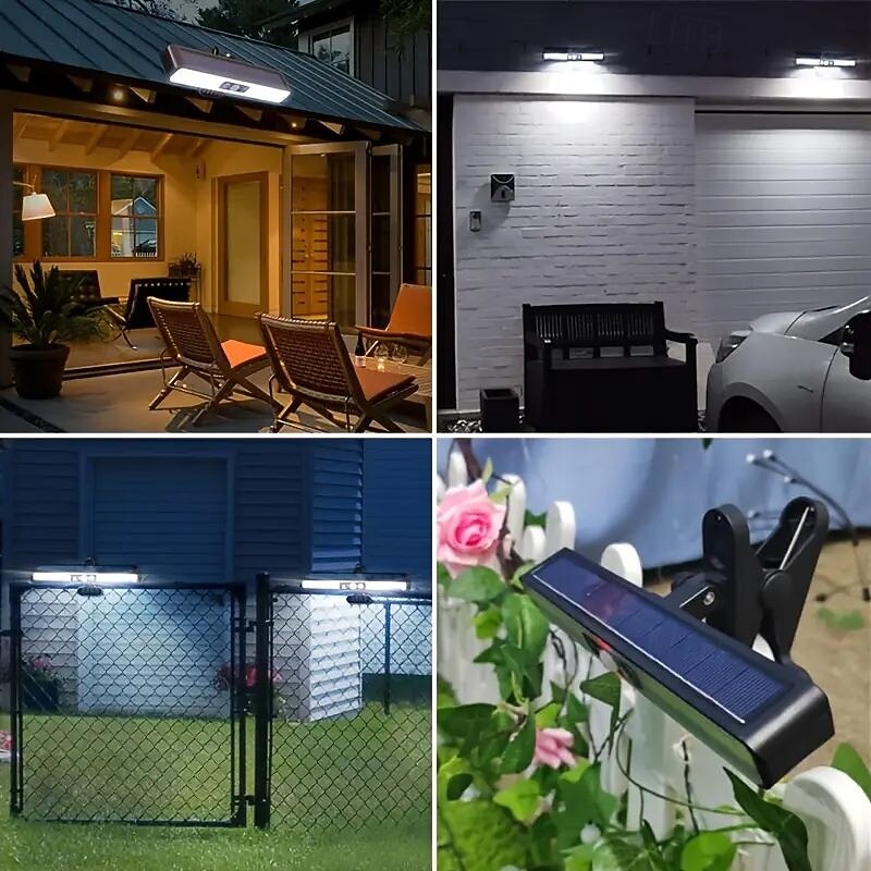 Super Bright Solar Clip-On Landscape Light with Motion Sensor – Solar Night Light for Courtyard, Garden, Fence, Garage, and Outdoor Lighting Decoration 1PC4