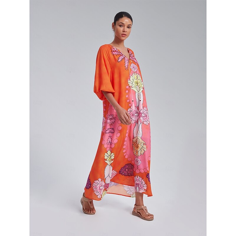 Bohemian Floral Print Dress2