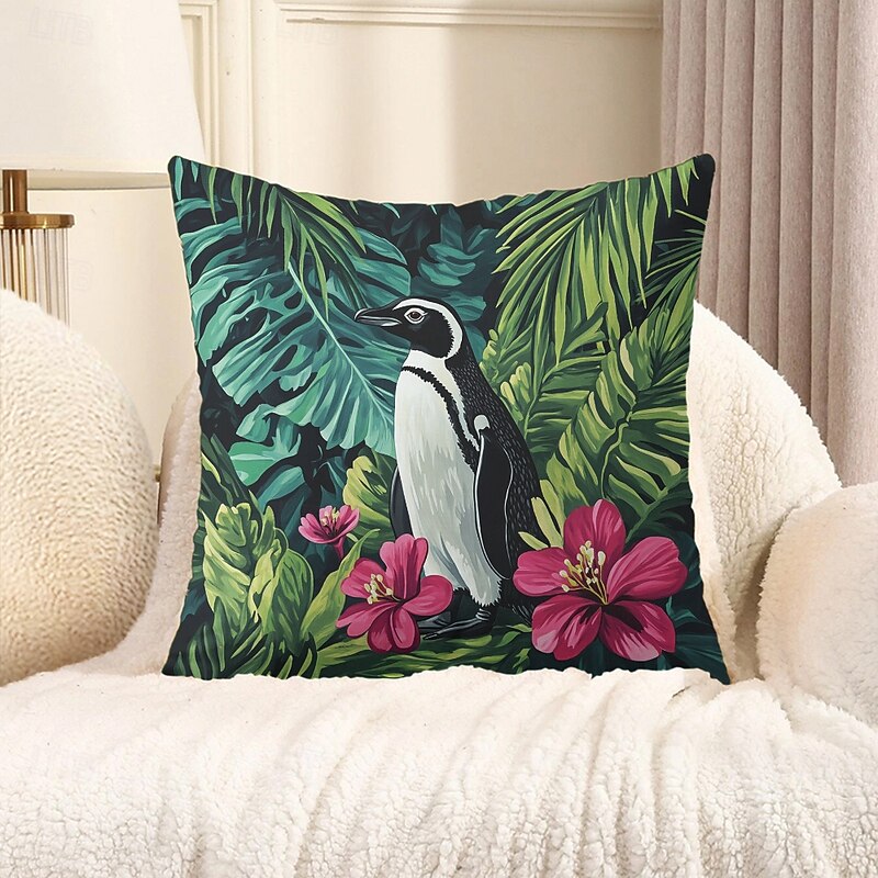 Tropical Animals Decorative Toss Pillows Cover 1PC Soft Square Cushion Case Pillowcase for Bedroom Livingroom Sofa Couch Chair4