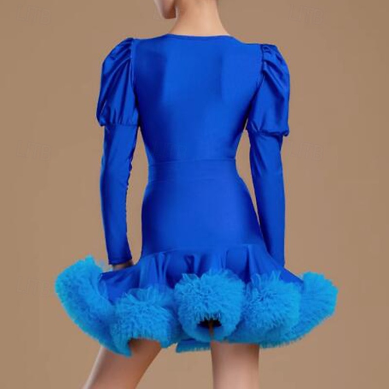 Kids' Dancewear Skirts Splicing Girls' Performance Daily Wear Long Sleeve High Spandex2