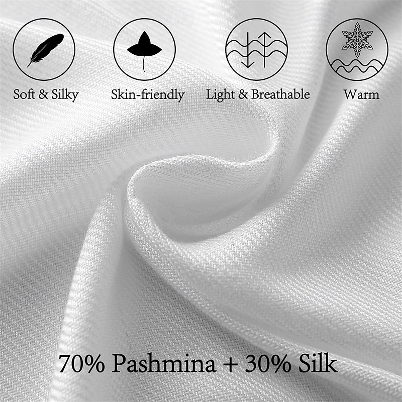 Soft Silky Pashmina Shawl Wraps Solid Colors Scarf for Wedding Evening Dresses2