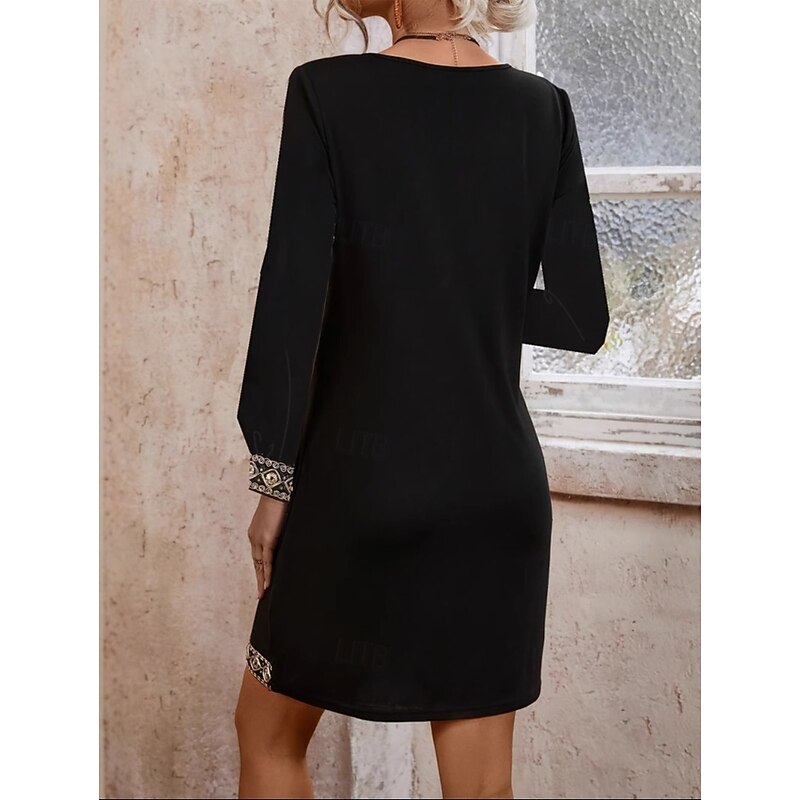 Women's Long Dress Maxi Dress Black Dress Casual Dress Cocktail Dress Formal Dress Stylish Basic Casual Vacation Party Wedding Guest Regular Fit Plain Long Sleeve V Neck Black Summer Spring2