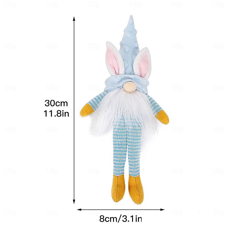 Easter Light Up Long Legs Glowing Rabbit Dwarf - Indoor Party & Restaurant Atmosphere Decoration Gift 1pc4