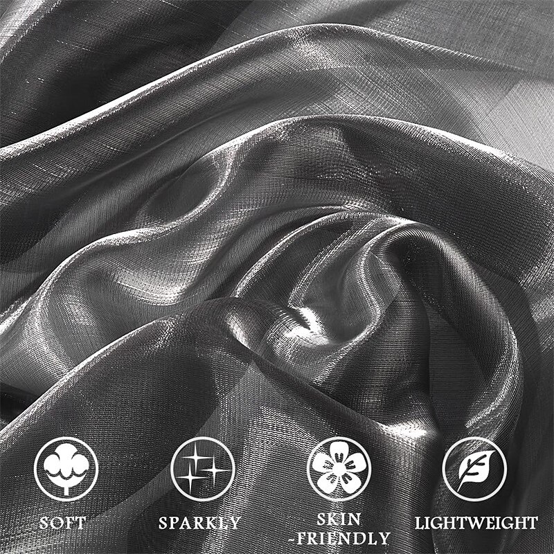 Ladiery Silky Shawls and Wraps for Evening Dresses Women Sheer Soft Bridesmaid Wedding Formal Party Organza Shawl2