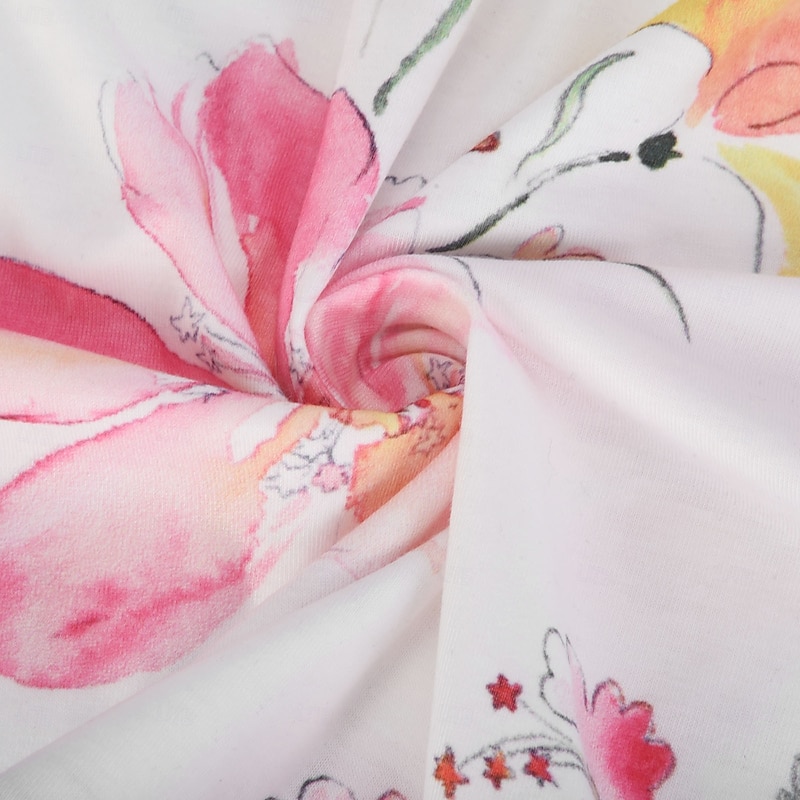 Women's Lace Splicing Top Graphic Flowers Elegant Bohemia Fashion Short Sleeve Flutter Sleeve Round Neck Regular Tops Daily Weekend Vacation Wear Lace Patchwork Print White Pink Red White Light Blue4