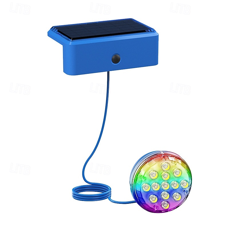 Solar Pool Light RGB IP68 Underwater Light Waterproof with Remote Control, 16 Color Adjustable for Swimming Pools, Ponds and Fountains 1pc3
