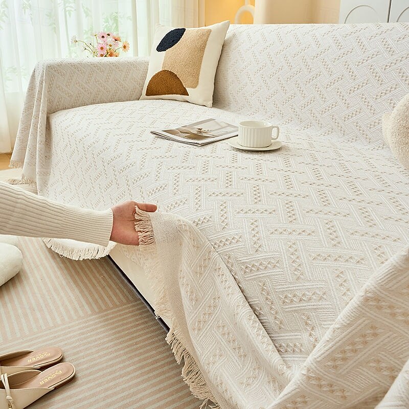 Chenille Sofa Mat Luxurious and Durable Sofa Protector. Crafted with Soft, Textured Chenille Fabric, This Sofa Mat Provides Comfort and Elegance While Protecting Against Spills, Pet Hair, and Wear