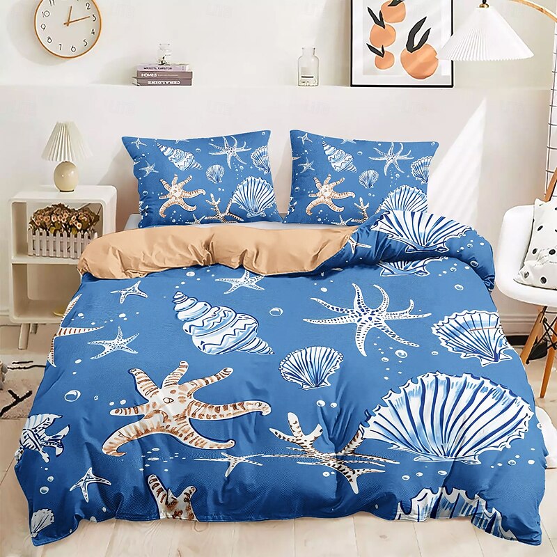 Ocean Series Duvet Cover 3-Piece Set 100% Cotton Super Soft Skin Friendly Long Lasting2
