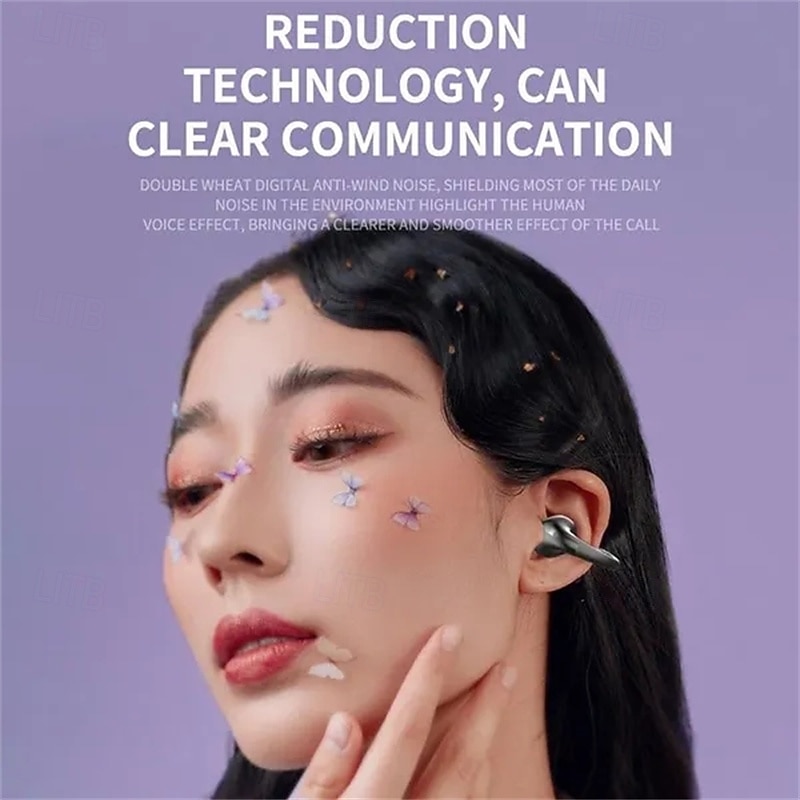 Sport Bluetooth 5.3 Headphones Noise Cancelling Wireless Headsets Gaming Earphones Not in Ear Stereo Earbuds Led Power Display Charging Case for Smartphone4