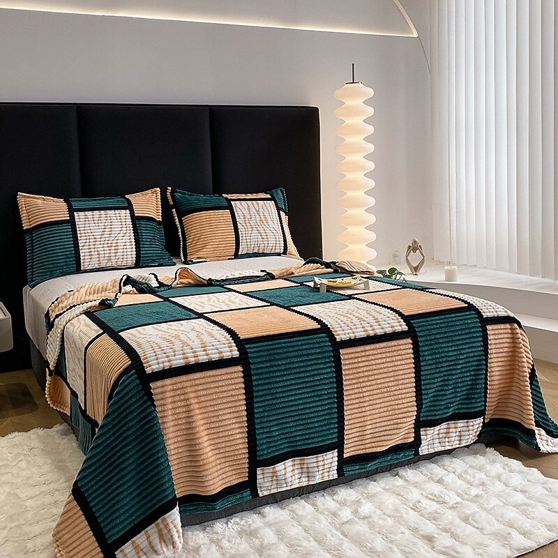 Blankets & Throws, Print Polyester / Flannel Toison Warmer Soft Comfy Blankets4