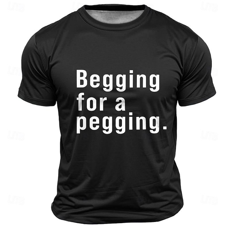 Men's Adult Humor Funny Pegging T Shirt Short Sleeve T shirt 3D Print Crew Neck Shirt Fashion Daily Street Daily Black Blue Green Summer Spring Clothing Apparel S M L XL XXL XXXL3