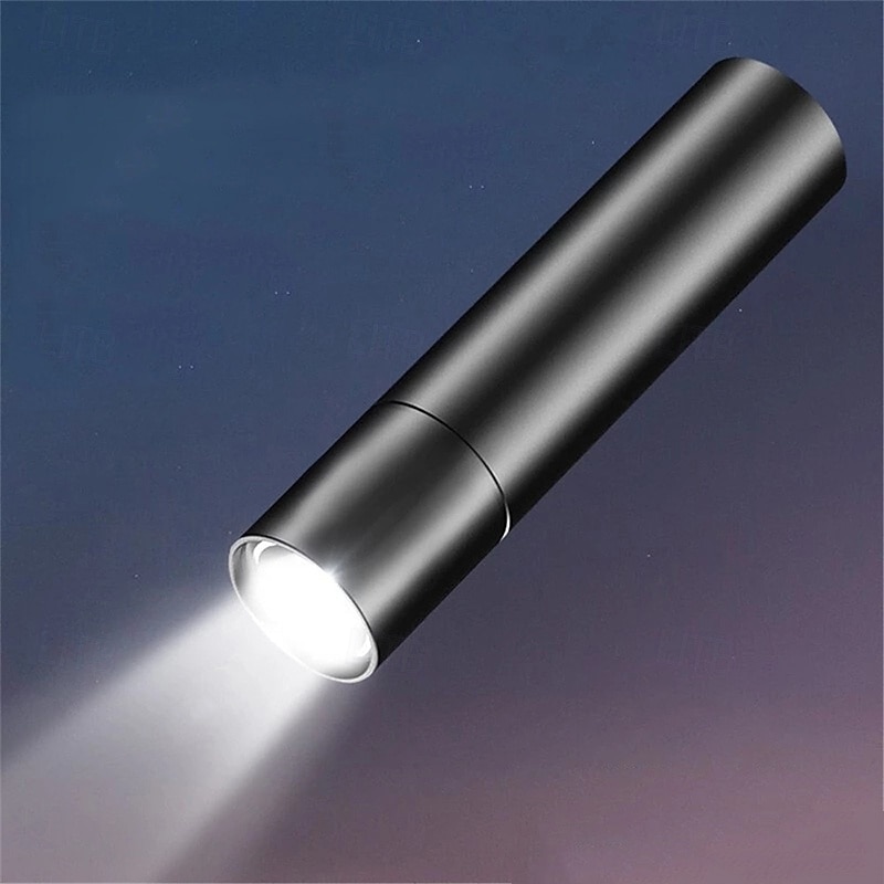 Mini Flashlight USB Rechargeable LED Flashlight Waterproof Telescopic Powerful Torch Lamp Outdoor Zoom Portable Torch2