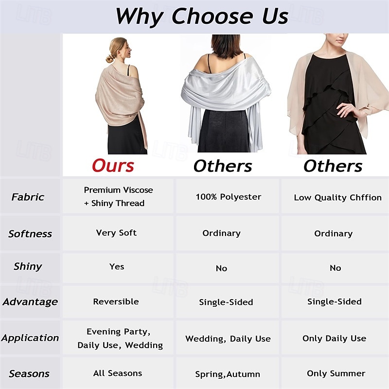 Sparkling Metallic Pashmina Shawl Wraps Scarf for Evening Party Bridal Wedding Formal Dresses4