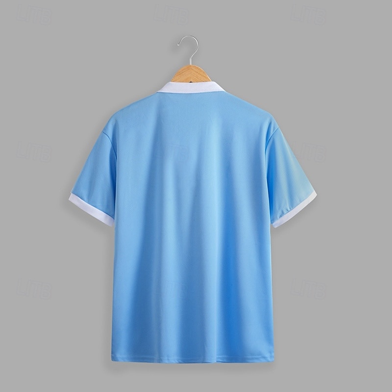 Men's Golf Shirt Pique Polo Shirt Casual Holiday Lapel Short Sleeve Vacation Fashion Plain Classic Summer Spring Regular Fit White Burgundy Navy Blue Grey Light Blue Golf Shirt3