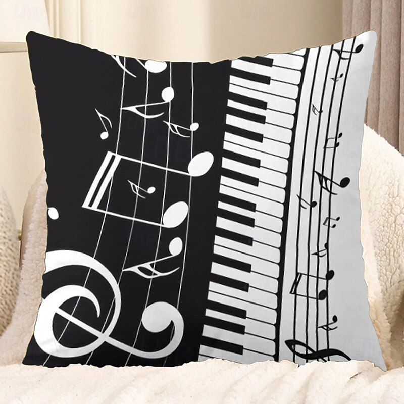 Decorative Toss Pillows Cover 1PC Graphic Music Soft Square Cushion Case Pillowcase for Bedroom Livingroom Sofa Couch Chair Summer Spring2