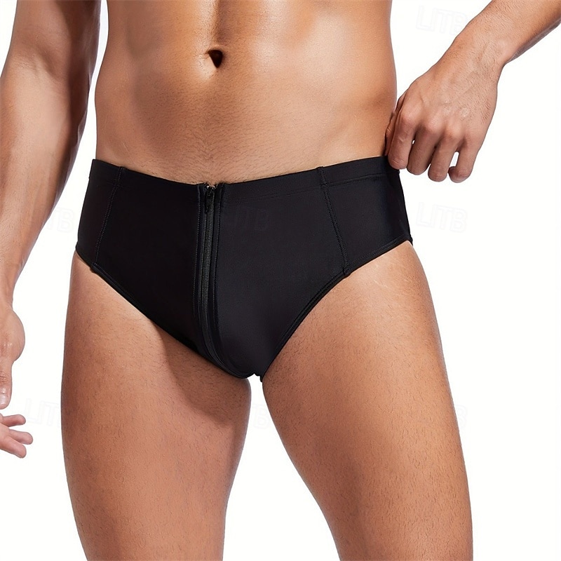 Men's Swim Trunks Swim Shorts Swimwear Bottoms Swimming Surfing Beach Water Sports Solid Colored Summer Spring3