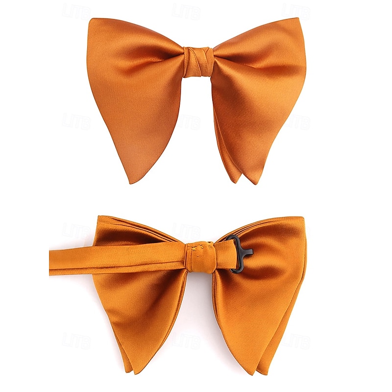 Men's Burgundy Satin Bow Tie – Classic Formal Wedding & Party Accessory4