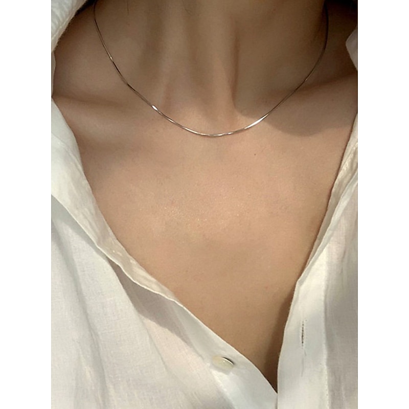 Necklace Chrome Women's Fashion Cute Classic Wedding Geometric Necklace For Daily3