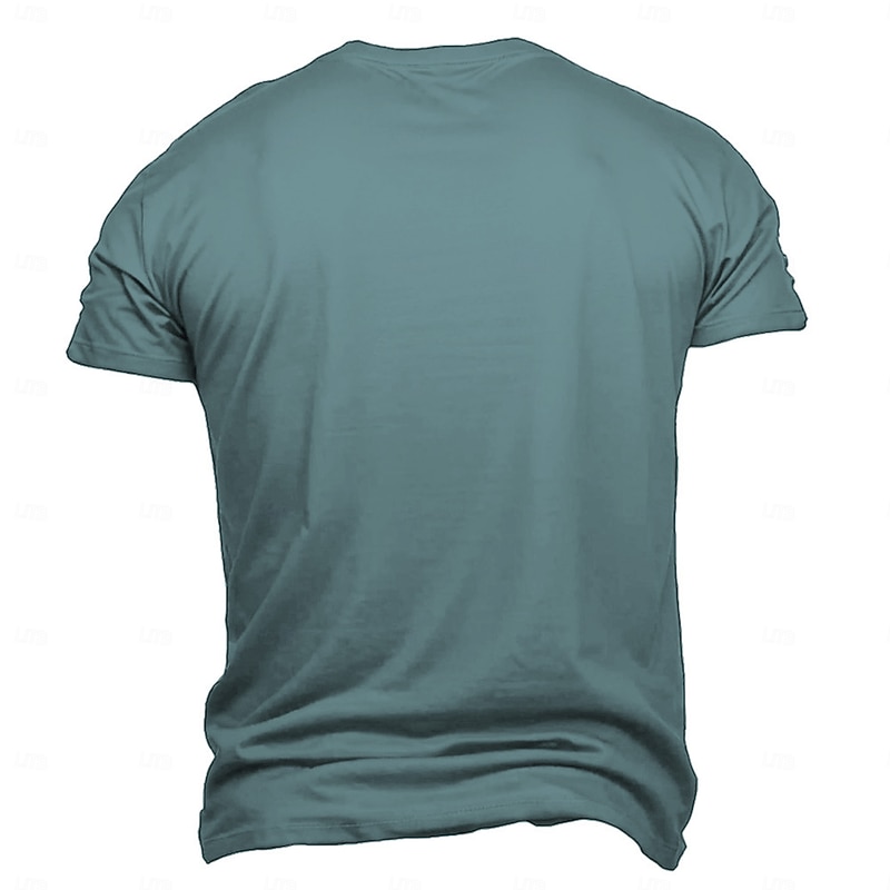 Men's Cat Funny T Shirt Short Sleeve T shirt 3D Print Crew Neck Shirt Exaggerated Designer Party Holiday Lake Blue Summer Spring Clothing Apparel S M L XL XXL XXXL2