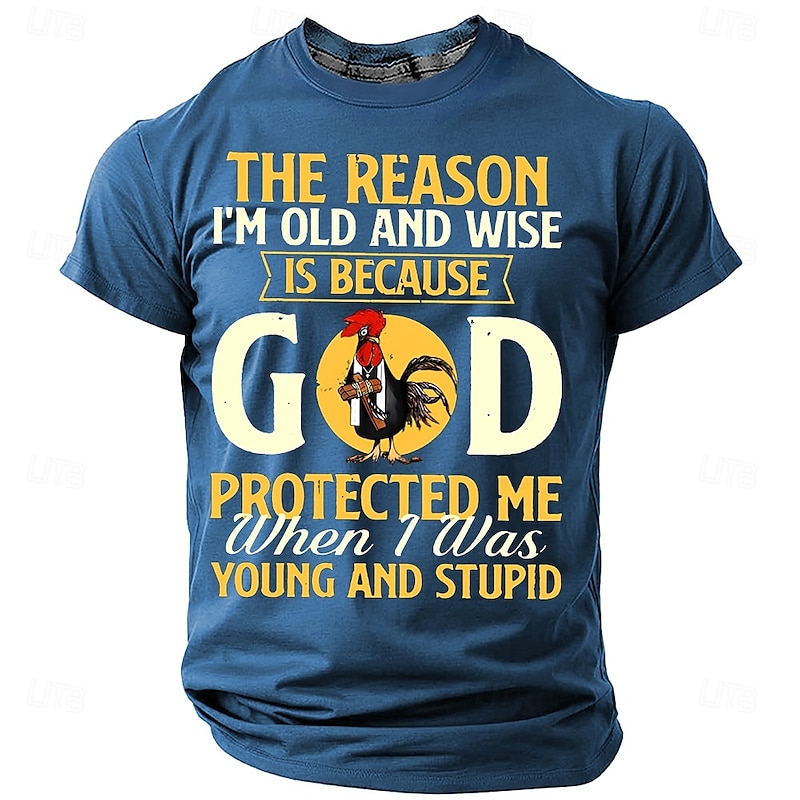 Men's Chick Funny T Shirt Short Sleeve T shirt 3D Print Crew Neck Shirt Fashion Daily Street Daily Black Blue Green Summer Spring Clothing Apparel S M