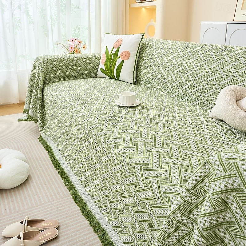 Chenille Sofa Mat Luxurious and Durable Sofa Protector. Crafted with Soft, Textured Chenille Fabric, This Sofa Mat Provides Comfort and Elegance While Protecting Against Spills, Pet Hair, and Wear4