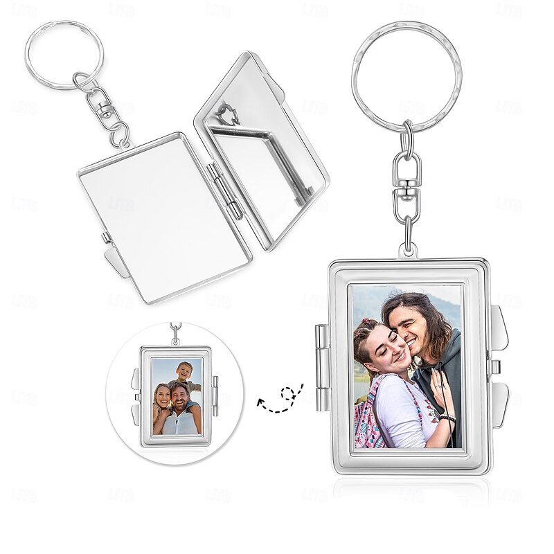 Personalized Rectangle Double-Sided Mirror Custom Best Gift for Mom – Customizable with Photos on Both Sides, Perfect for Wedding or Special Occasions