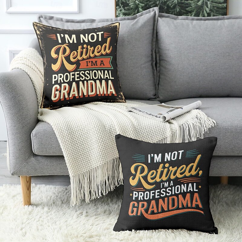 Vintage Decorative Toss Pillows Cover 1PC Funny Quote Soft Square Couch Cushion Case Pillowcase for Bedroom Livingroom Sofa Chair4