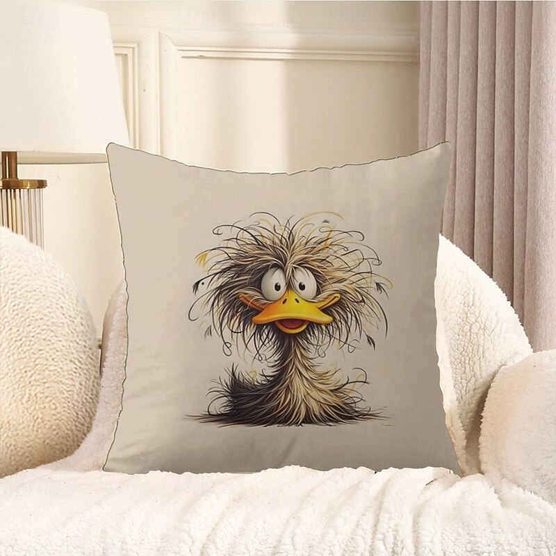 Decorative Toss Pillows Cover 1PC Animal Funny Soft Square Cushion Case Pillowcase for Bedroom Livingroom Sofa Couch Chair