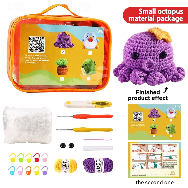 Crochet Kit for Beginners Daisy Tote Bag DIY Knitting Kits of Daisy Tote Bag with Step-by-Step Video Tutorials Crochet Kit Beginners for Adults and Kids