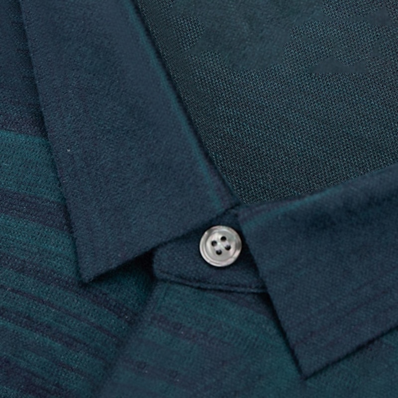 Men's Wool Lyocell Blend Business Casual Classic Long Sleeve Vintage Fashion Striped Buttons Spring Fall Dark Red Dark Green4