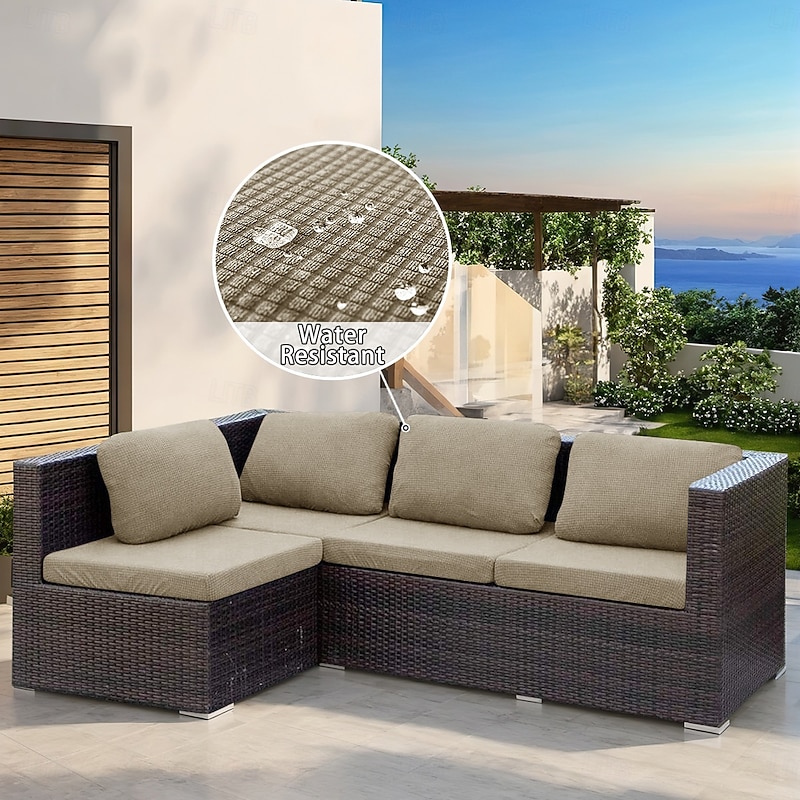 Patio Square Water-Resistant Slipcover Outdoor Sofa Seat Cover Durable Waterproof Fabric Protects Against Rain Dust and Sunlight Easy-to-Fit Design Ensures a Snug Fit Ideal for Garden Patio Furniture2