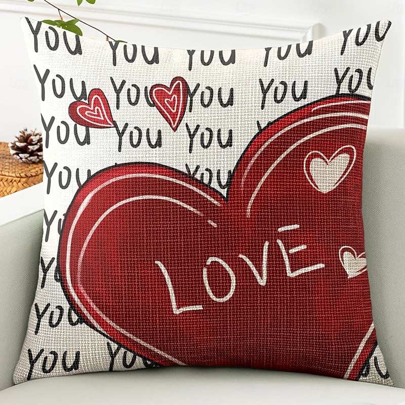 Wedding Heart Gnomes Decorative Toss Pillows Cover 1PC Soft Square Cushion Case Pillowcase for Bedroom Livingroom Sofa Couch Chair 30