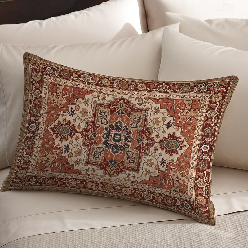 Boho Vintage Lumbar Pillows Cover 1PC Soft Square Couch Cushion Case Pillowcase for Bedroom Livingroom Sofa Chair