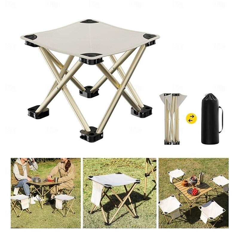 Camping Stool Collapsible Stool Folding Samll Chair Portable Stool for Camping Fishing Hiking Gardening Camping Chair with Carry Bag