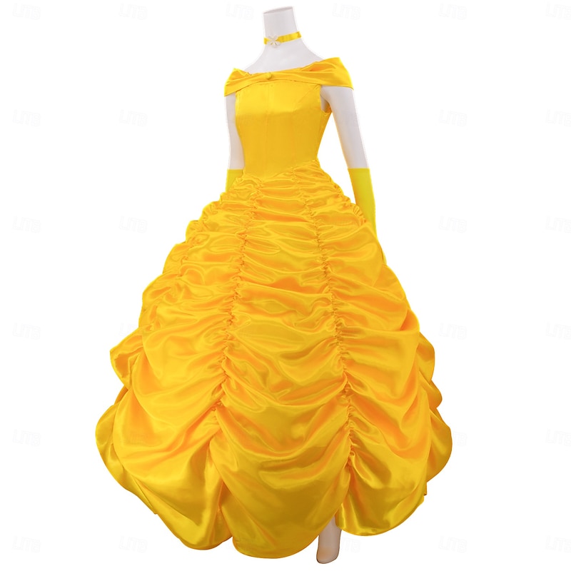 Prince Adam Princess Belle Halloween Outfits Suits & Blazers Prom Dress Beauty and the Beast Couples Carnival Costume Cosplay Adults' Men's Women's Halloween Carnival Performance Party Easy Halloween3