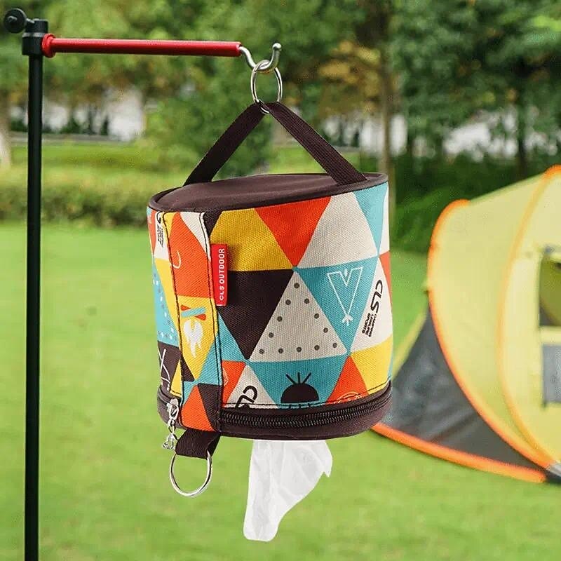 Camping Folding Toilet Paper Hanging Holder Roll Case Storage Box Bag2
