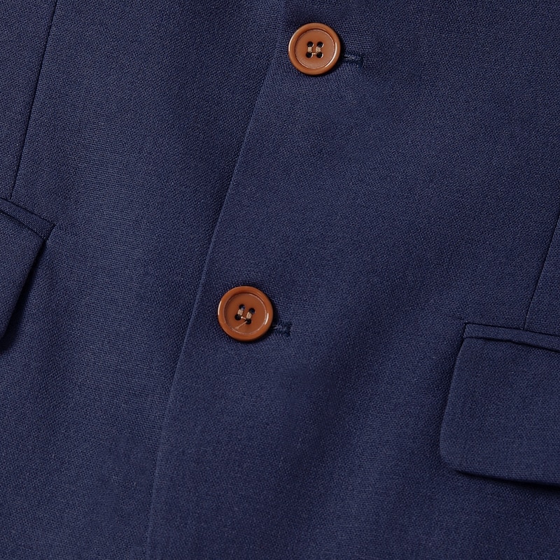 Men's Linen Blazer Sport Coat Closure collar Fashion Casual Solid Colored Blue Purple Green Tailored Fit Single Breasted Two-buttons4