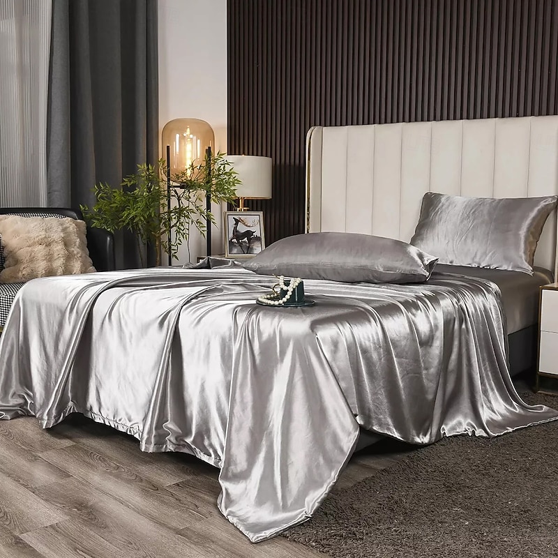 Silk Duvet Cover Set Luxurious, Ultra-Soft, and Breathable Bedding for Ultimate Comfort. Crafted from 100% Mulberry Silk for a Smooth, Skin-Friendly Feel Natural Temperature Regulation4