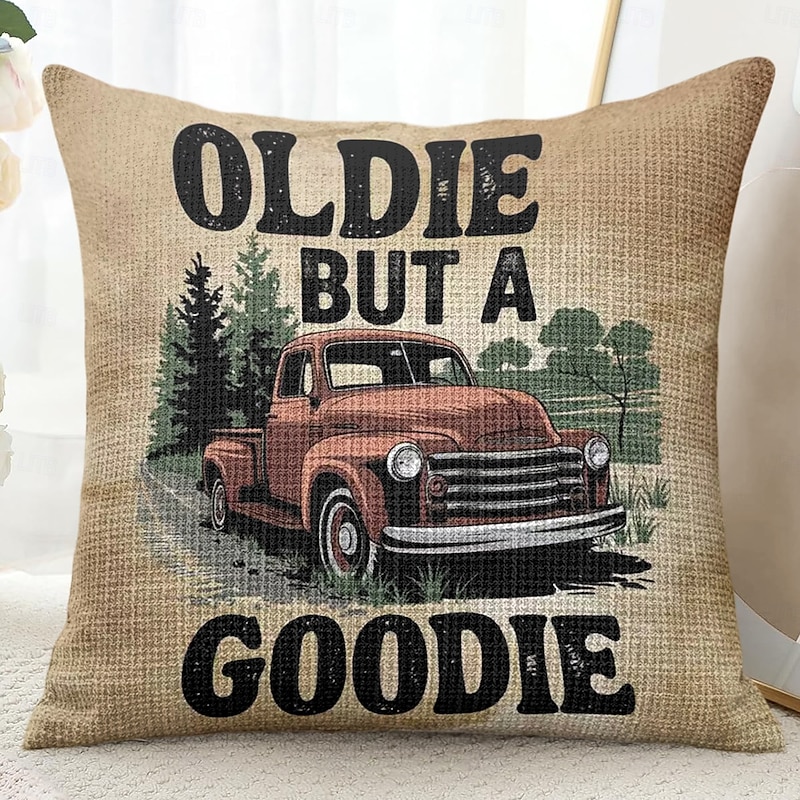 Vintage Decorative Toss Pillows Cover 1PC Soft Square Couch Cushion Case Pillowcase for Bedroom Livingroom Sofa Chair Oldie but a Goodie2