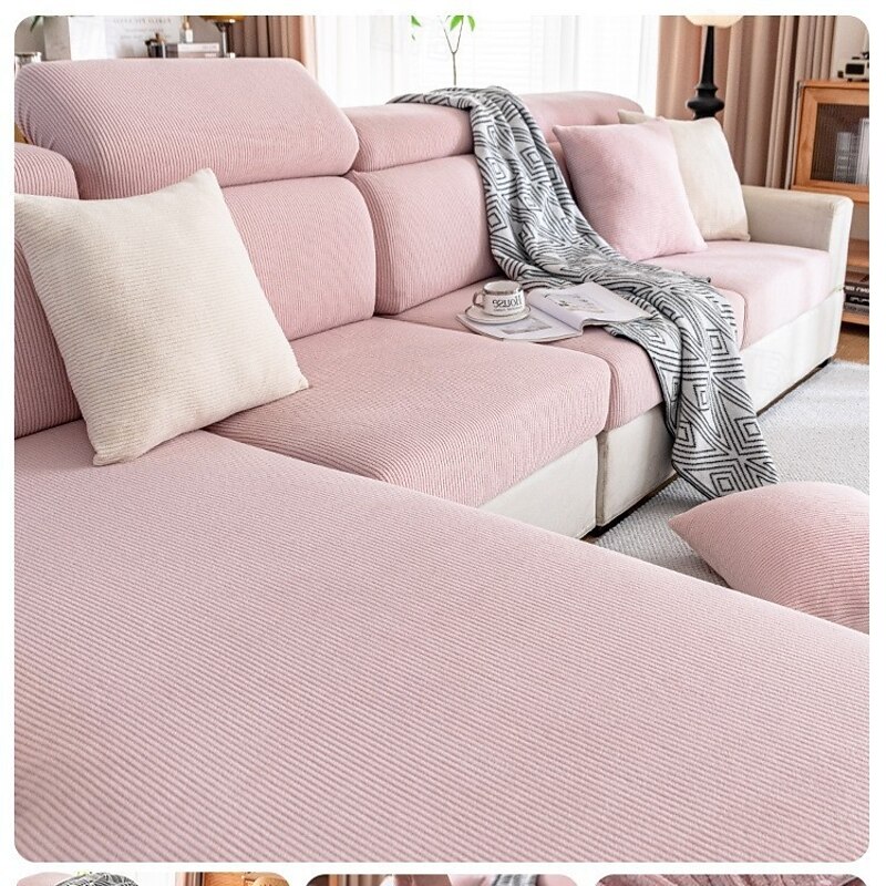 Sectional Couch Covers, Wear Resistant Stretch Sofa Covers Washable Soft Couch Cushion Covers Anti Slip Furniture Protector Sofa Slipcovers for Pets