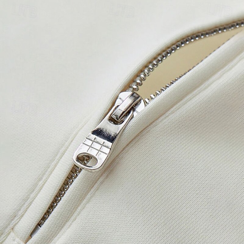 Men's Sweatshirt Quarter Zip Sweatshirt Black White Dark Gray Polo Collar Plain Zipper Pocket Sports & Outdoor Casual Daily Designer Sportswear Basic Spring Fall Clothing Apparel Hoodies Sweatshirts4