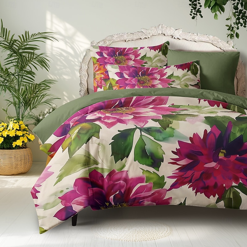 Colorful Floral Plush Cloth Bed Down Duvet Cover Single Small Bed Warm Strawberry Bed Set 2-piece Set 3-piece Set Lightweight and Soft Short Fluff Set