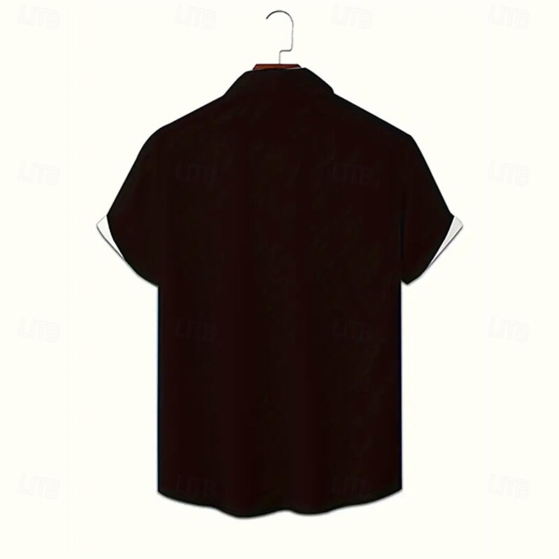 Men's Coconut Tree Gradient Color Tropical Plants Summer Hawaiian Shirt Button Up Shirt Aloha Shirt Short Sleeve Hawaiian Resort Vacation Holiday Beach Wear Summer Spring Turndown Collared Shirts2