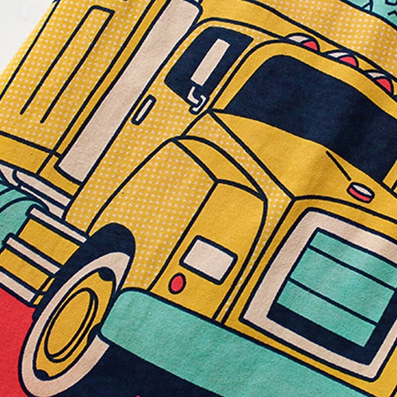 Multi Packs 3pcs Boys Crew Neck Short Sleeves red+blue+Light Blue T Shirt Cartoon Vacation Daily Wear 100% Cotton Spring & Summer4